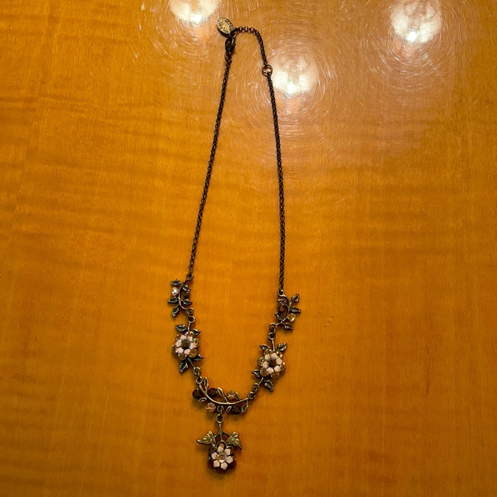 Michal Negrin Flower Swarovski Crystal Necklace